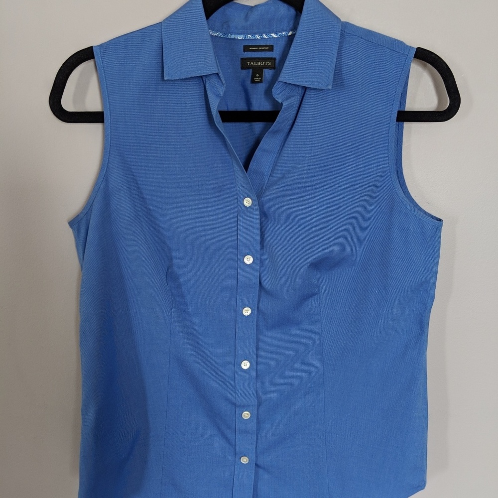 Talbots Blue Sleeveless Size 6